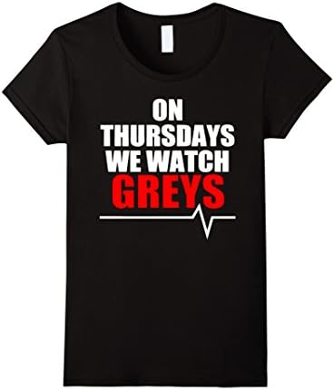 Women's On thursdays we watch grey t shirt Medium Black