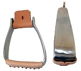 2" Slope Slanted Aluminum Stirrups Leather Tread