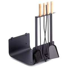 Siena HIE-0591A Kaminbesteck 4-teilig mit Holzscheittr�ger, 288660