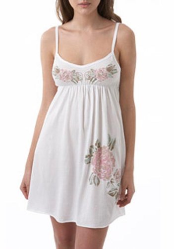 OnGossamer Deco Rose Cotton Knit Chemise Sleepwear