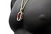 Mens Gold Plated Iced Out Black Octagon Ruby Pendant With 3mm 24