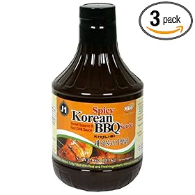 J1 Korean BBQ Sauce, Mild Spicy Bulgogi, 40-Ounce Bottles (Pack of 3)