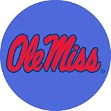 University of Mississippi 30 Single-ring swivel bar stool with Black and Chrome, solid welded base by Holland Bar Stool Company