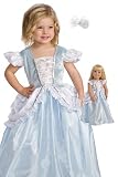 3 Item Bundle: Little Adventures Cinderella Princess Dress Up Costume + Cinderella Doll Clothes-Fits 18