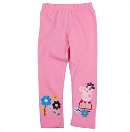 cute pink Rose pig long trousers For Children 4T