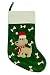 Pet Supplies : Deluxe Green Embroidered Christmas Stocking