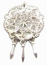 Sterling Silver Scandinavian Filigree Pendant with Dangles