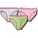 Calvin Klein Girl's White Pink and Green 3 Piece Panty Set