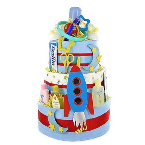 rocket diaper cake