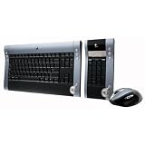 Logitech diNovo Cordless Laser Media Desktop Cordless Wireless Keyboard & Optical Mouse with Bluetooth Wireless Hub, Enhanced Function Keys, Multimedia Control, Tilt Wheel Plus Zoom, Detached MediaPad, Cruise Control Buttons, Right-Handed Comfort Grip, US