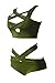 Prograce Hipsters Strappy Cross Bandage Swimsuit Sets Workout Crop Top Green L