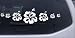 Hibiscus Flowers Row Flowers And Vines Car Window Wall Laptop Decal Sticker -- White 8in X 2.1in