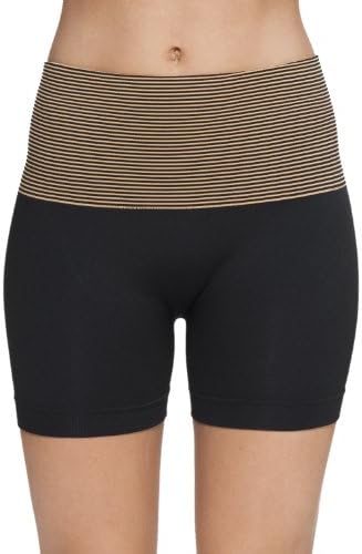Shosho Womens Junior Stretch One Size Color Striped Fashion Yoga Shorts Gold