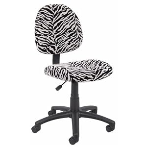 Boss Microfiber Posture Chair - Zebra