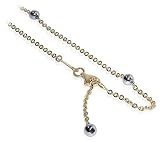 10 KT 2 Tone Gold Chain 10K Ankle Bracelet 10 Anklet