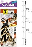 ささめ針(SASAME) メバル胴突 3本 3セット(チンタメバル) 黒 鈎8/ハリス0.8 D-301