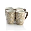 Nautica Bali Floral Mocha 12-Ounce Mugs, Set of 4