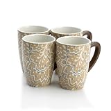 Nautica Bali Floral Mocha 12-Ounce Mugs, Set of 4