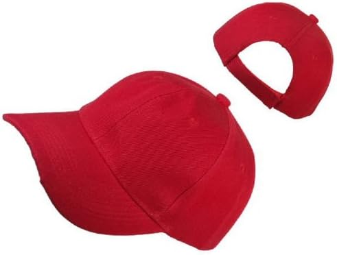 The Best Plain Adjustable Velcro Hat - RED