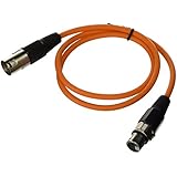SEISMIC AUDIO - SAXLX-3 - 3' Orange XLR Male to XLR Female Patch Cable - Balanced - 3 Foot Patch Cord