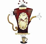 IMAGE OF Steamin' Tea & Coffee Pot Wall Clock Michelle Allen Studio Designs