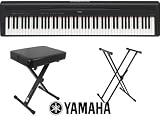 Yamaha P-95B Graded Hammer Standard Black Digital Piano Bundle With Keyboard Stand & Bench