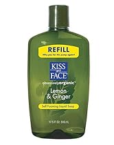 Kiss My Face Organic Lemon & Ginger Self Foaming Liquid Soap Refill, 17.5-Ounce Bottles (Pack of 3)