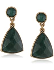 Lucky Brand Green Stone Drop Earrings