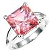 C'este Di Amore - 8 Carat Solitaire Pink CZ Ring