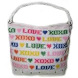 XOXO Folly White Canvas Tote Handbag by Handbags