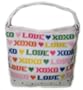 XOXO Folly White Canvas Tote Handbag