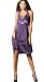 Edles Neckholder Kleid lila mit Pailletten