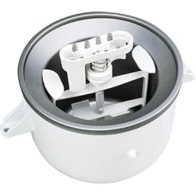 KitchenAid KICA0WH Stand Mixer Attachment, Ice Cream Maker