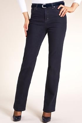 Per Una Roma Stretch Straight Leg Denim Jeans with Belt