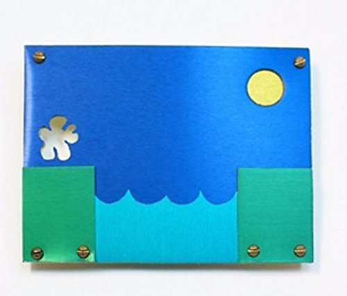 Anodized Aluminum Pin/Brooch - sea barrier