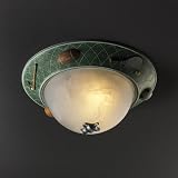 Justice Design KID-6193-INCN Kid's Room - Two Light Flush Mount, White Swirl Glass