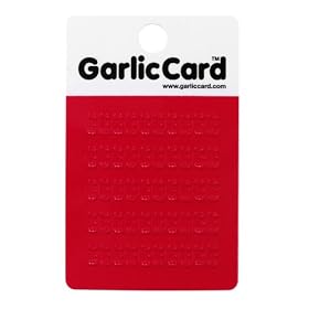 Garlic Card - Purees Garlic Quickly & Easily - Red