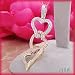 14K Trio Tri-Color Diamond Heart Pendant