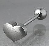 Steel Heart Top Tongue Barbell
