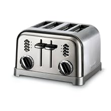 Cuisinart CPT-180BCH Metal Classic 4-Slice Toaster, Black Chrome