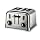 Cuisinart CPT-180BCH Metal Classic 4-Slice Toaster, Black Chrome