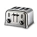 Cuisinart CPT-180BCH Metal Classic 4-Slice Toaster, Black Chrome