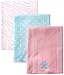 Gerber Baby Girls' 3 Pack Interlock Burp Cloths