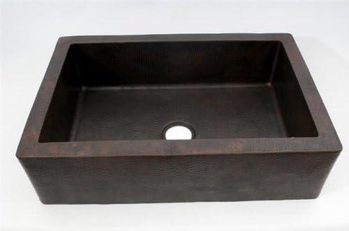 33" x 22" Handmade Farmhouse Single Well Large Plain Kitchen Sink