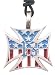 American 13 Colonies Flag Cross Pewter Pendant Necklace