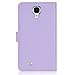 Samsung Galaxy S4 Case, CaseCrown Saffiano Grain Synthetic Leather Weekender Wallet with Card Slots (Lavender)