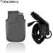 Blackberry Bold 9900/9930 - OEM Black Leather Pouch with Swivel Holster (ACC-38855-301) - Non-Retail Packaging + BlackBerry OEM Car Charger