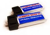 3.7V Volt 130MAH LIPO Blade MCX Parkzone Vapor Sukhoi Micro Cessna Micro Rc Airplane... by CommonSense