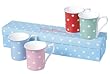 Churchill China Cath Kidston Spot Mug, Fine Bone China, 4 Pack, Gift Boxed