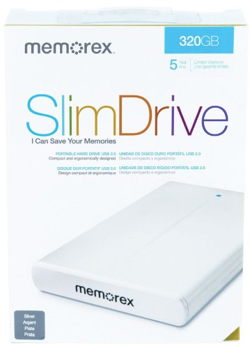 NEW SlimDrive 2.5 USB Portable Hard Disk Drive (320GB) (Data Storage Media)